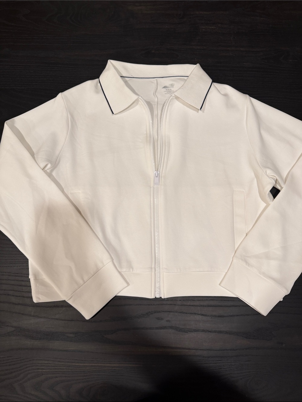 Avia Women’s Cream Zip-Up Collared Jacket